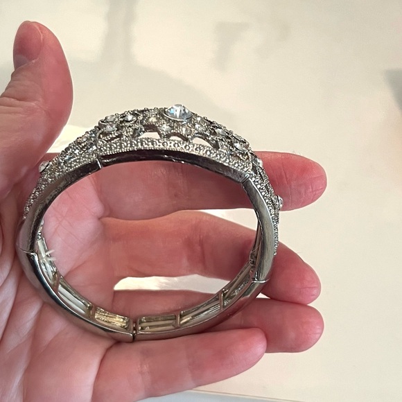 Silver Rhinestone Bracelet - Picture 2 of 7